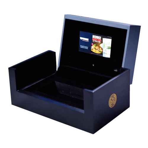 Presentation LCD Screen Video Gift Box Black 7inch 256MB Memory for souvenir