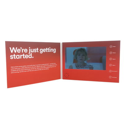 販売の昇進のセリウムROHSの証明書のためのUSB HD LCD Video Brochure Card ODM