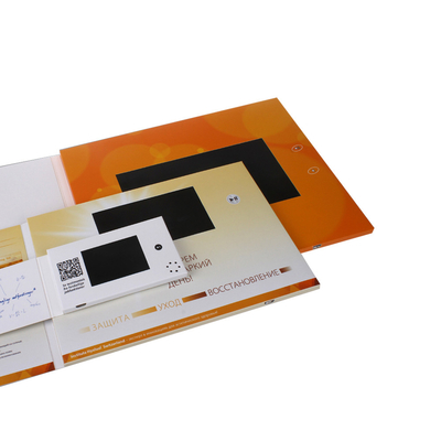 薄紙表紙LCD Video Brochure CardデジタルGold Blocking 512MB Memory OEM