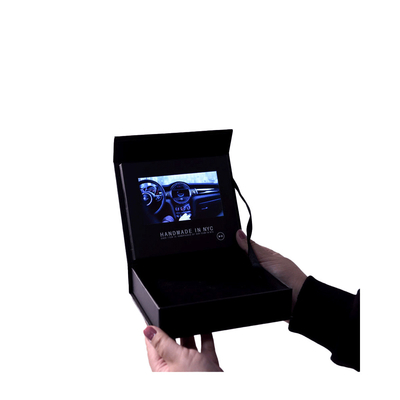 黒7のInch LCD Video Gift Box For Jewelry Ring 4GB Memoryの紫外線印刷