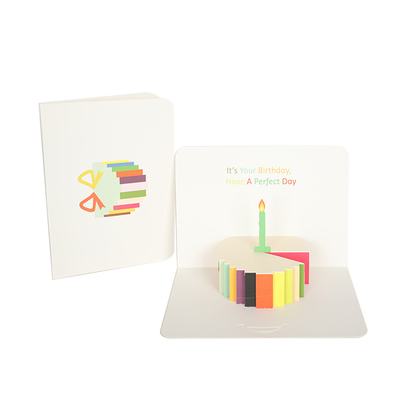 CMYK Happy Birthday 3D Greeting Card、Cards OEM FCC Certificatesの上のレーザーCut Pop
