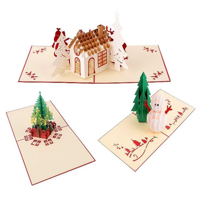 Christmas ROHS FCC CertificateのためのOEM Promotional 3D現れGreeting Card